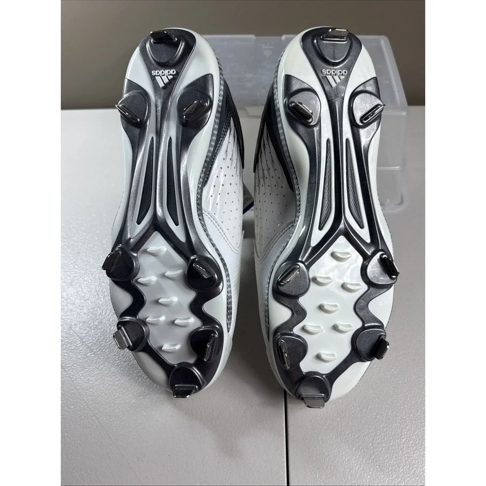 NEW Adidas PowerAlley 3 Baseball Cleats Men US 11.5 Litestrike Iron Skin BLK GRY